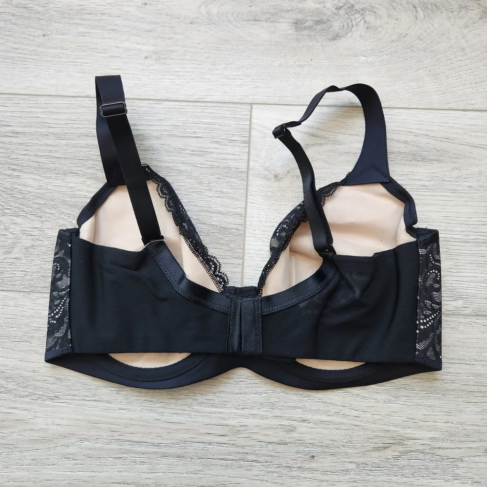 Soma Black Enticing Lift Unlined Full Coverage Lace Bra Womens 32DDD Nwt - Picture 4 of 8
